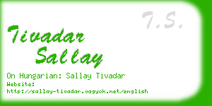 tivadar sallay business card